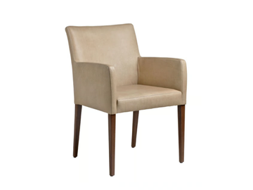 DINNER - Upholstered leather chair with armrests by Christine Kröncke Interior Design - view 3